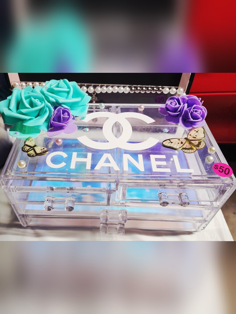 Acrylic Jewelry Box With Drawers